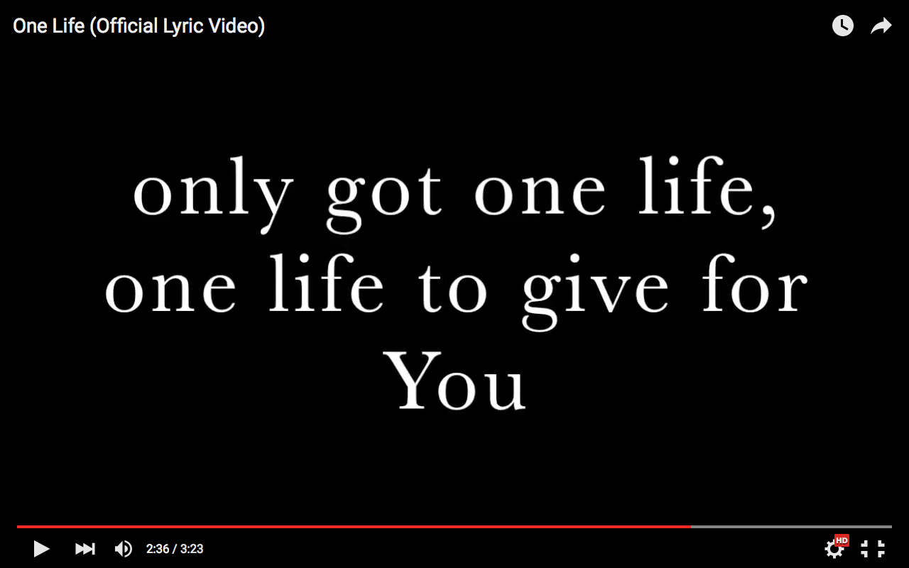 One Life - demo (official lyric video)
